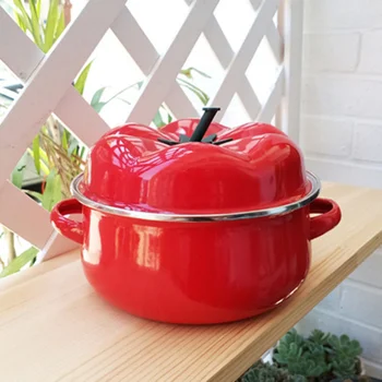 1,7 л / 2,5 л фарфоровая эмалированная кастрюля для красных помидоров для приготовления лапши применимая индукционная плита суп горшок кухонная посуда