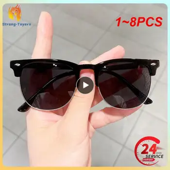 1 ~ 8 шт. Новые детские солнцезащитные очки Модные красочные светоотражающие солнцезащитные очки для мальчиков Детские детские UV400 На открытом воздухе Велоспорт высокой четкости