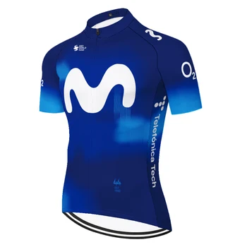 Movistar Веломайка 2024 Велосипедная рубашка с коротким рукавом ropa ciclismo hombre tricota ciclismo hombre велоспорт джерси