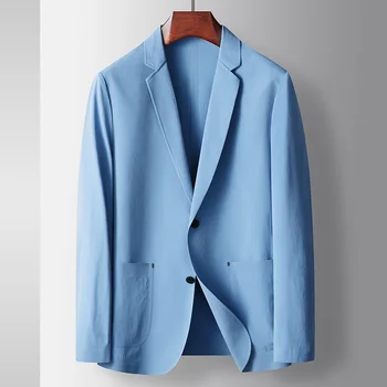 Z594- 2023 Костюм мужской тонкий повседневный солнцезащитный крем, эластичный маленький костюм весна и осень одинарная западная куртка