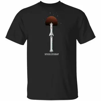 Новая черная футболка Илона Маска Mars StarShip StarShip Spacex launch 2020