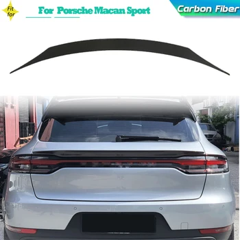 Спойлер заднего багажника из углеродного волокна для Porsche Macan Sport 4-дверный 2022 2023 Авто Задний Средний Спойлер Крышка багажника Крыло
